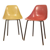 Pair of fiberglass chairs
