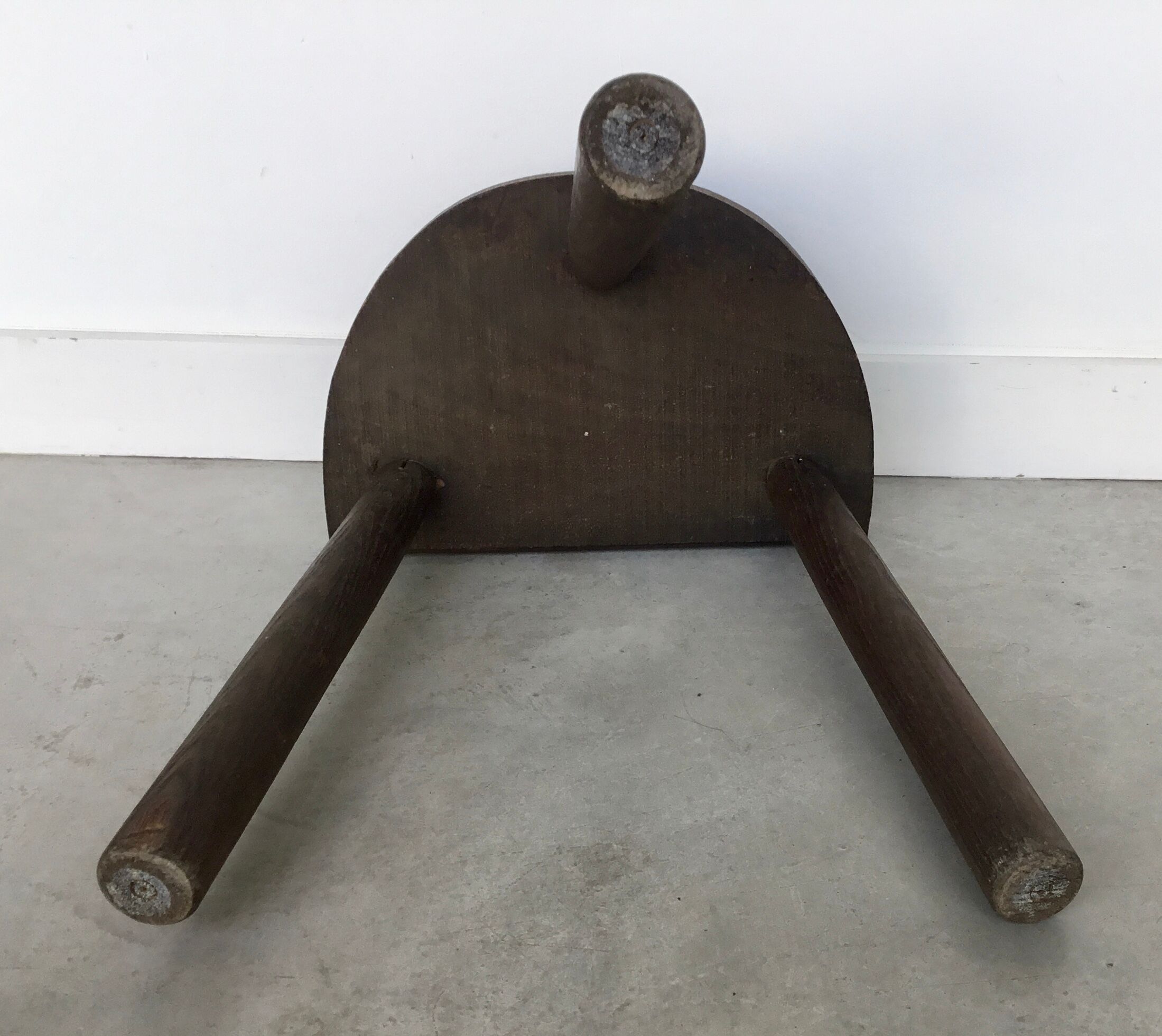 Tabouret de ferme tripode vintage - XXe siècle