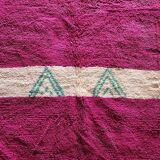 Tapis bérbere rose tissé en laine fait main traditionnelle 250cmx150cm