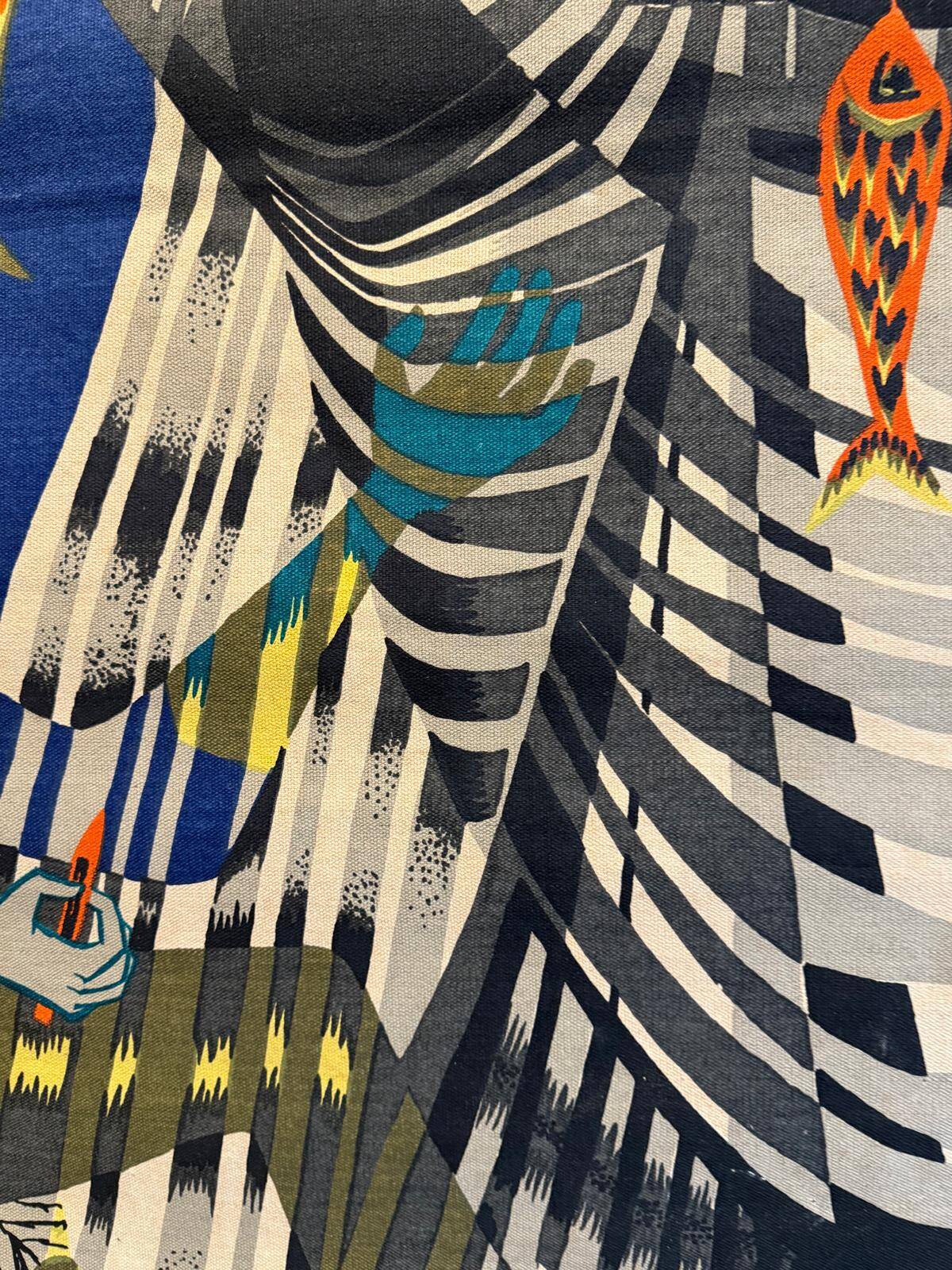 Tapestry "The Net Mender" by Robert Debiève.