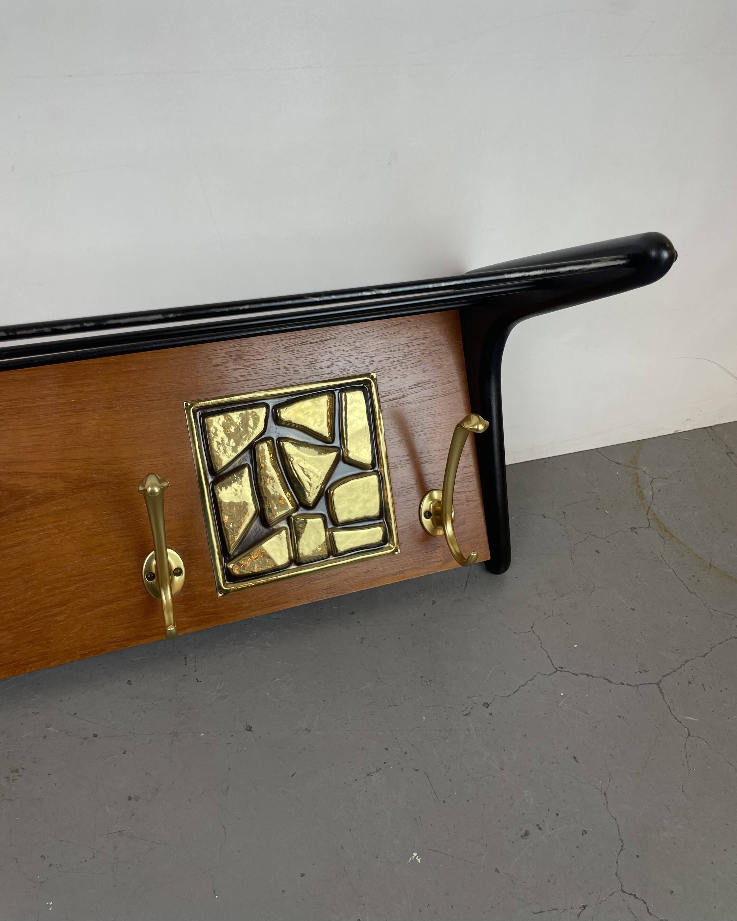 Wall Coat Rack Boomerang by A. Hendrickx for Belform, Belgium, 1950s