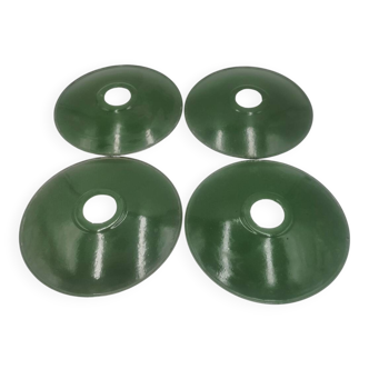 4 enameled sheet metal lampshades