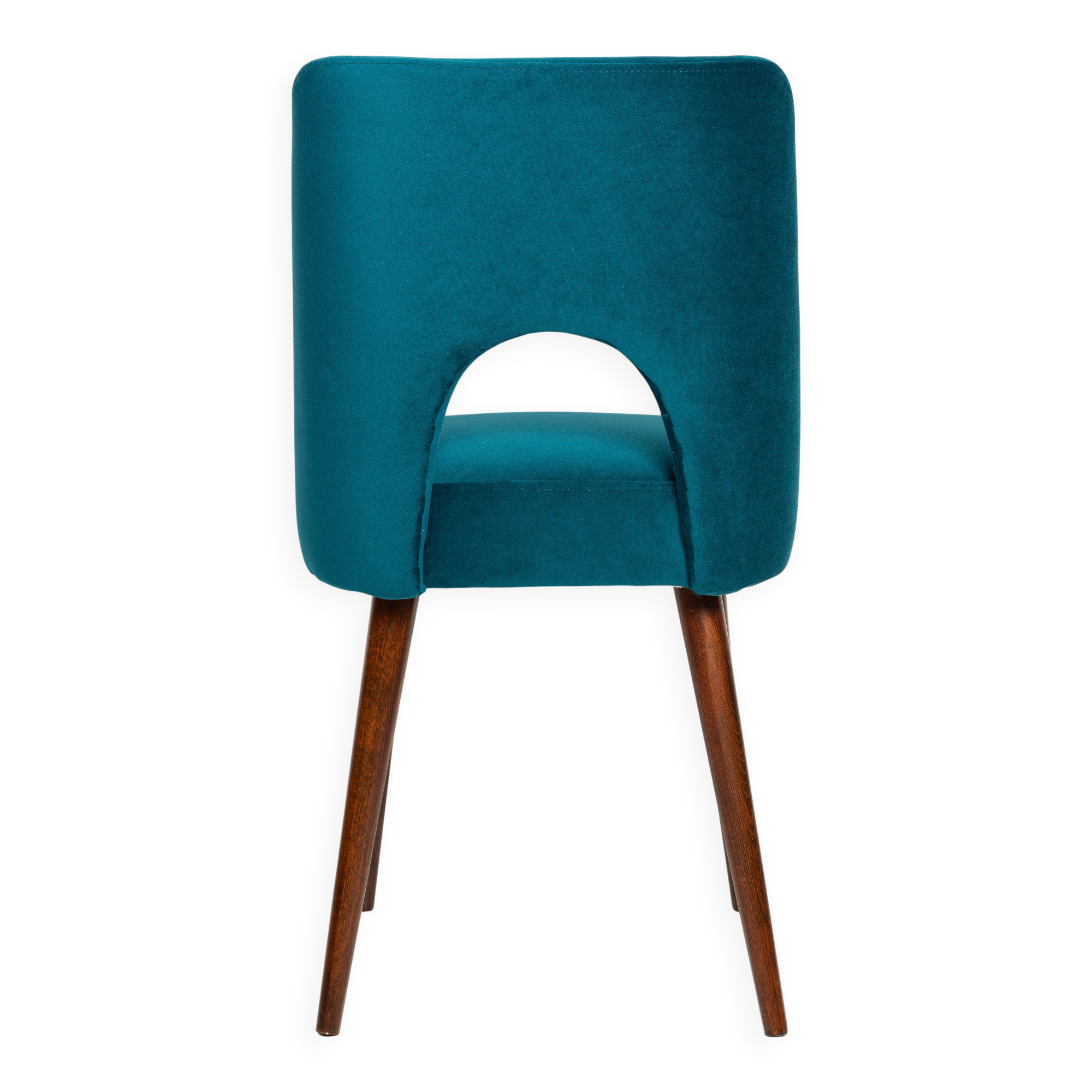 Chaise 'Shell' en Velours Vert Émeraude Milieu du Siècle, Europe, 1960s
