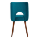 Chaise 'Shell' en Velours Vert Émeraude Milieu du Siècle, Europe, 1960s