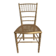 Antique golden bamboo-style chair
