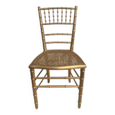 Antique golden bamboo-style chair