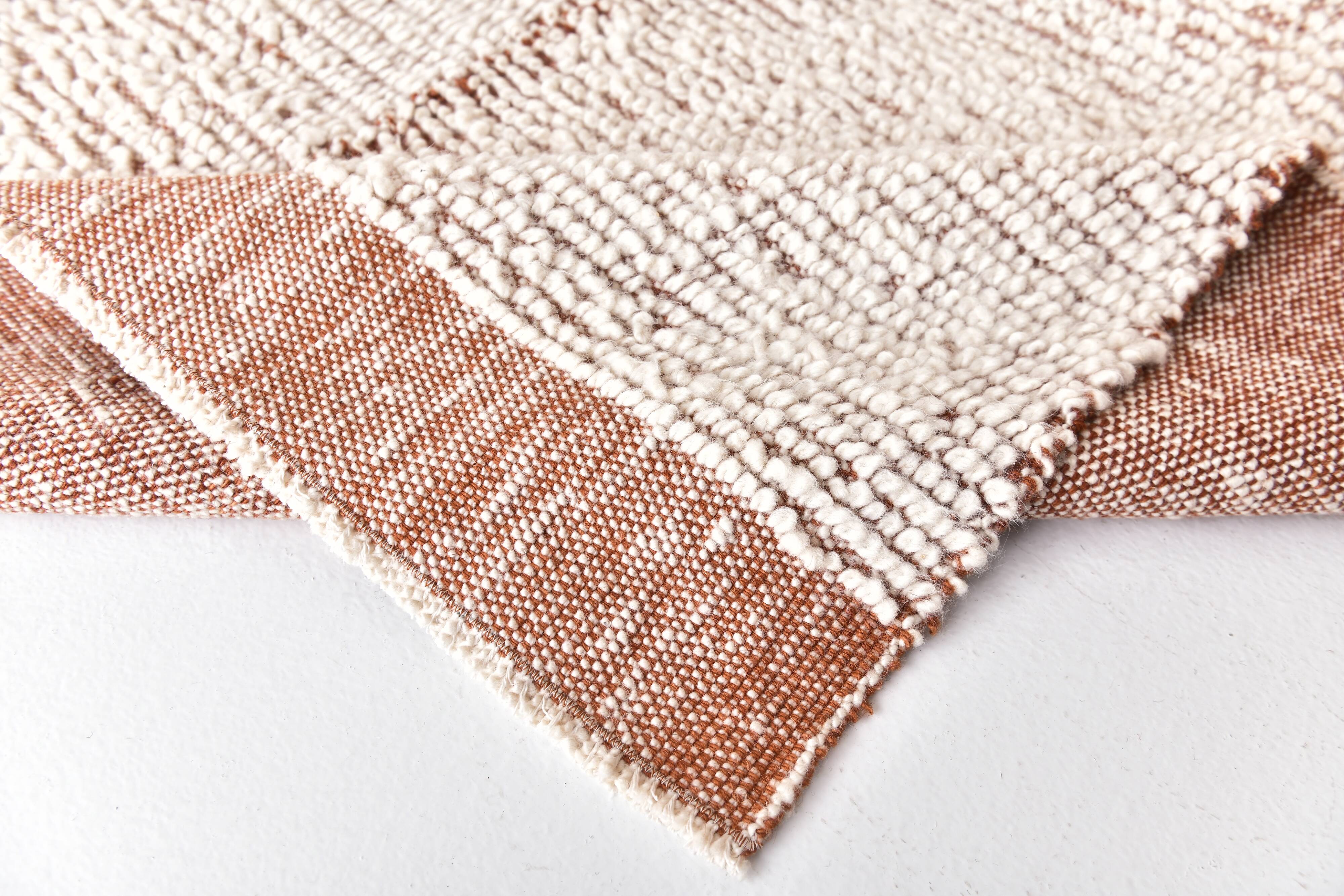 7x9 Terracotta White Turkish Vintage Rug 205x291Cm SK 242886