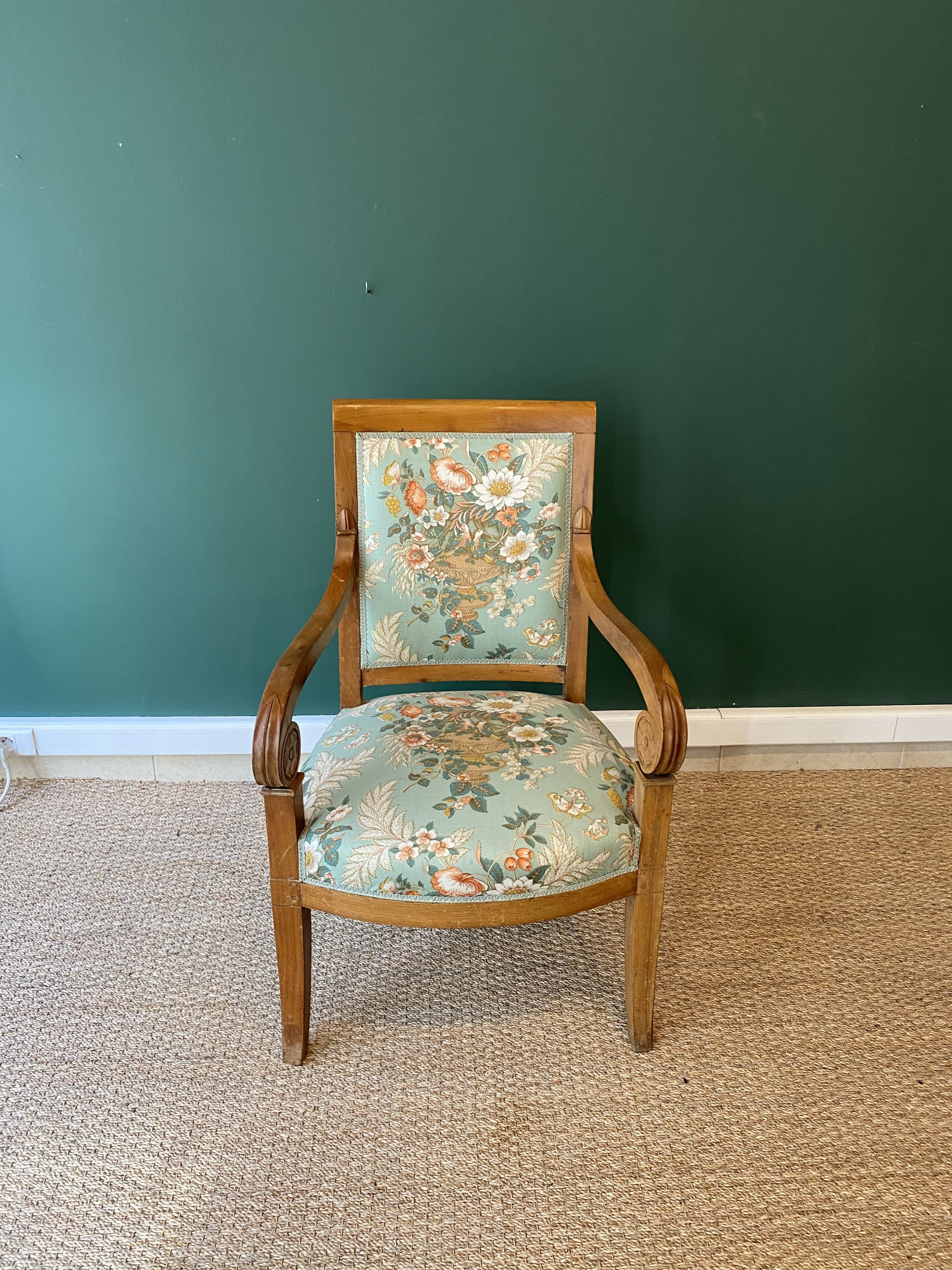 Suite of three antique armchairs