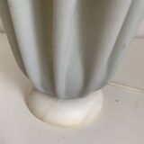 Lampe vintage 1970 Athéna Georgia Jacob drapée gris souris - 50 cm
