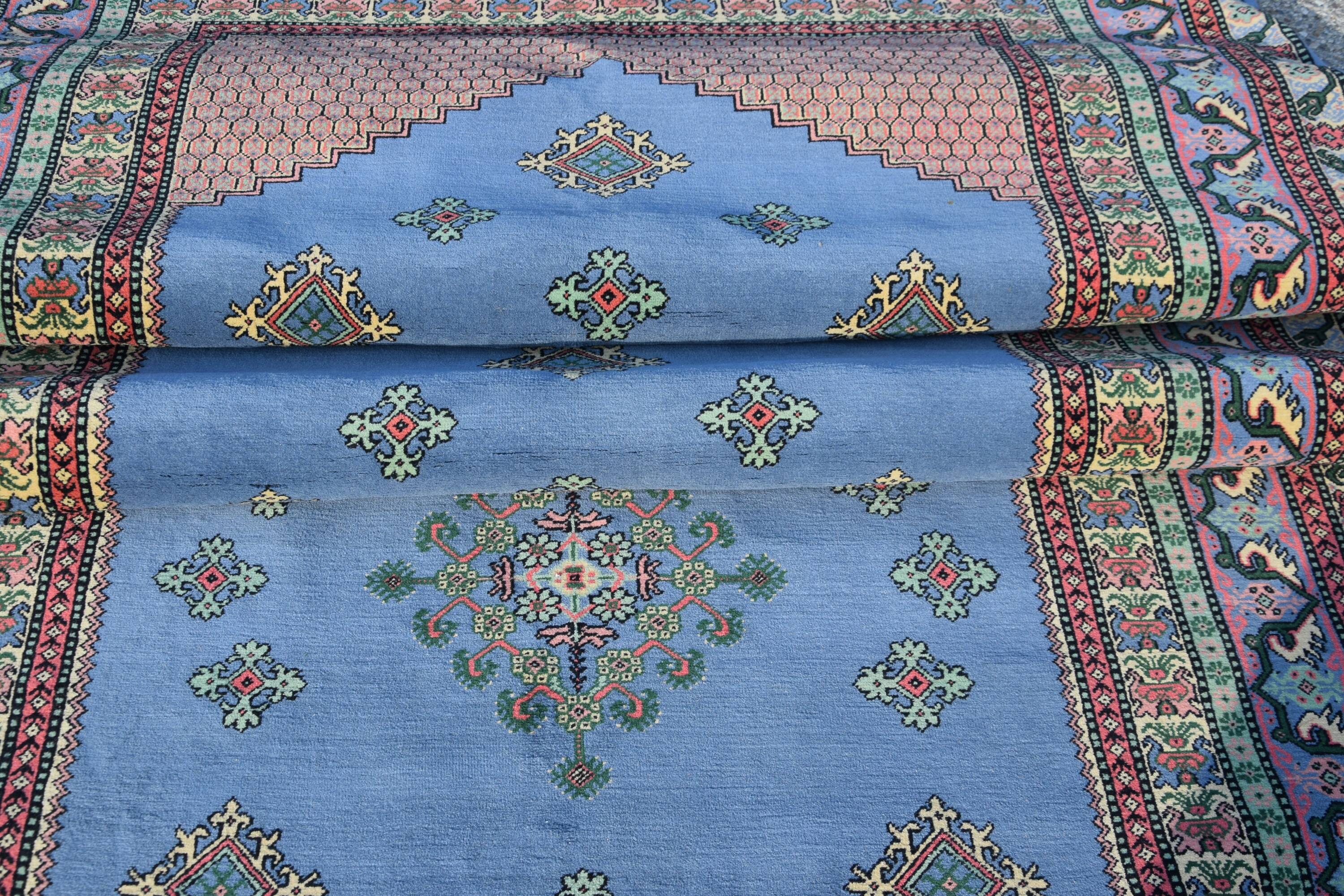 Large Handmade KAIROUAN Rug: 4.63 X 1.58 Meters