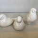 Trio de bougeoirs colombes oiseaux