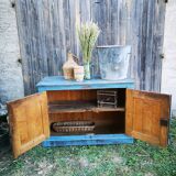 Buffet campagne patiné bleu