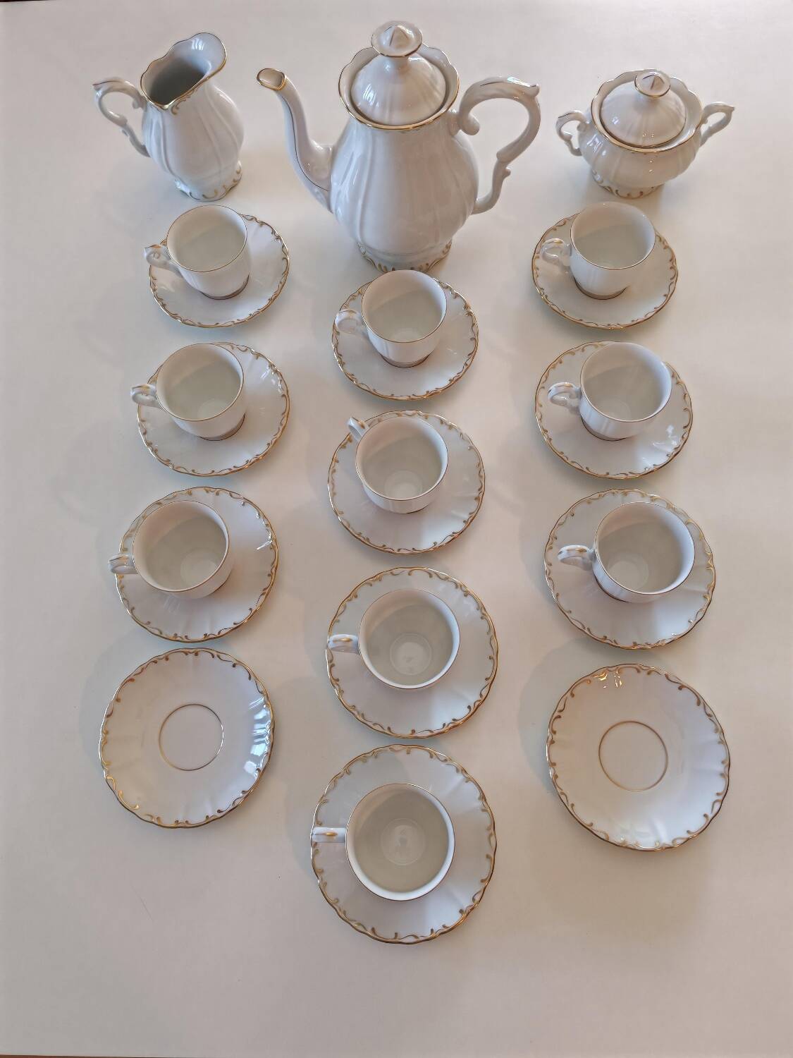 Service à café en porcelaine de Bohème