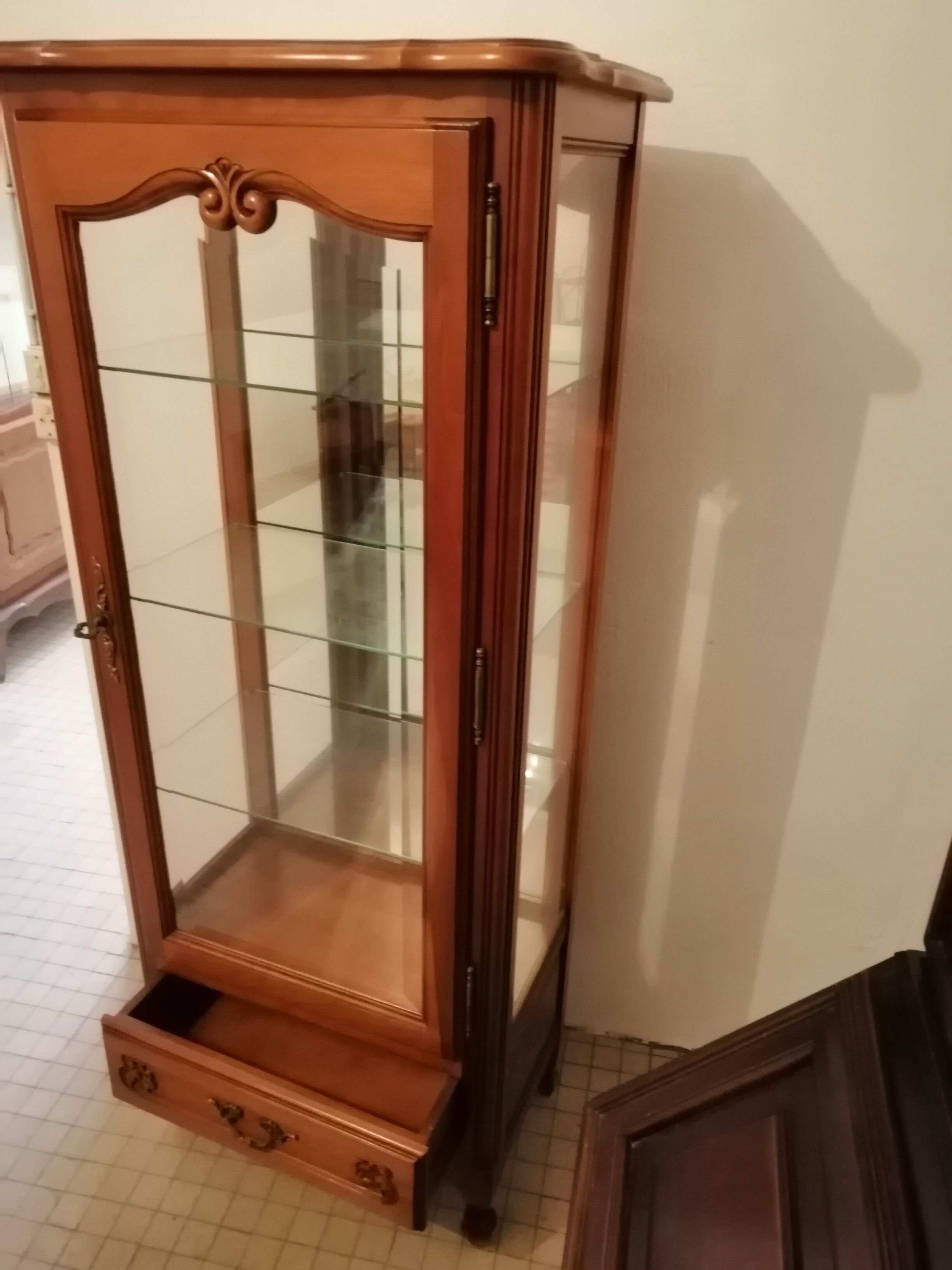 Cherry window dresser