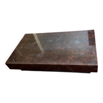 Coffee table in precious lacquered wood - 70s (vintage - art deco)