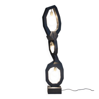 Bespoke Mid-Century Modern Light Solid Wood Floor Lamp TRINITY by Flowlight