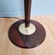 Large Art Deco Mazda lamp in wood, brass, and white opaline, 1930.