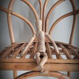High bar rattan stool