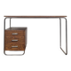 Bureau en noyer style Bauhaus Tchèque 1930s
