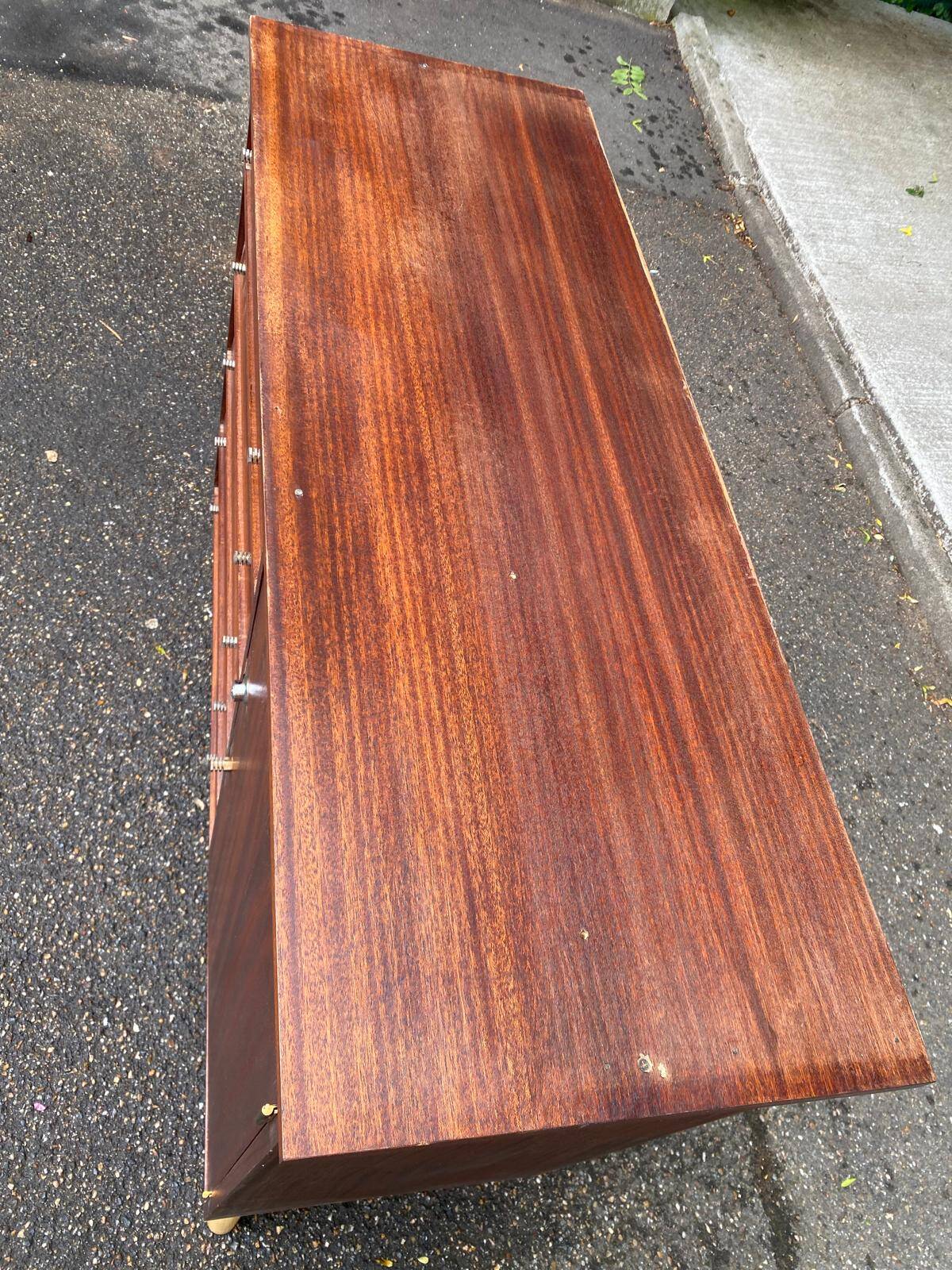 Commode buffet scandinave en acajou des années 50