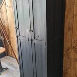 Old wooden factory cloakroom double door industrial furniture