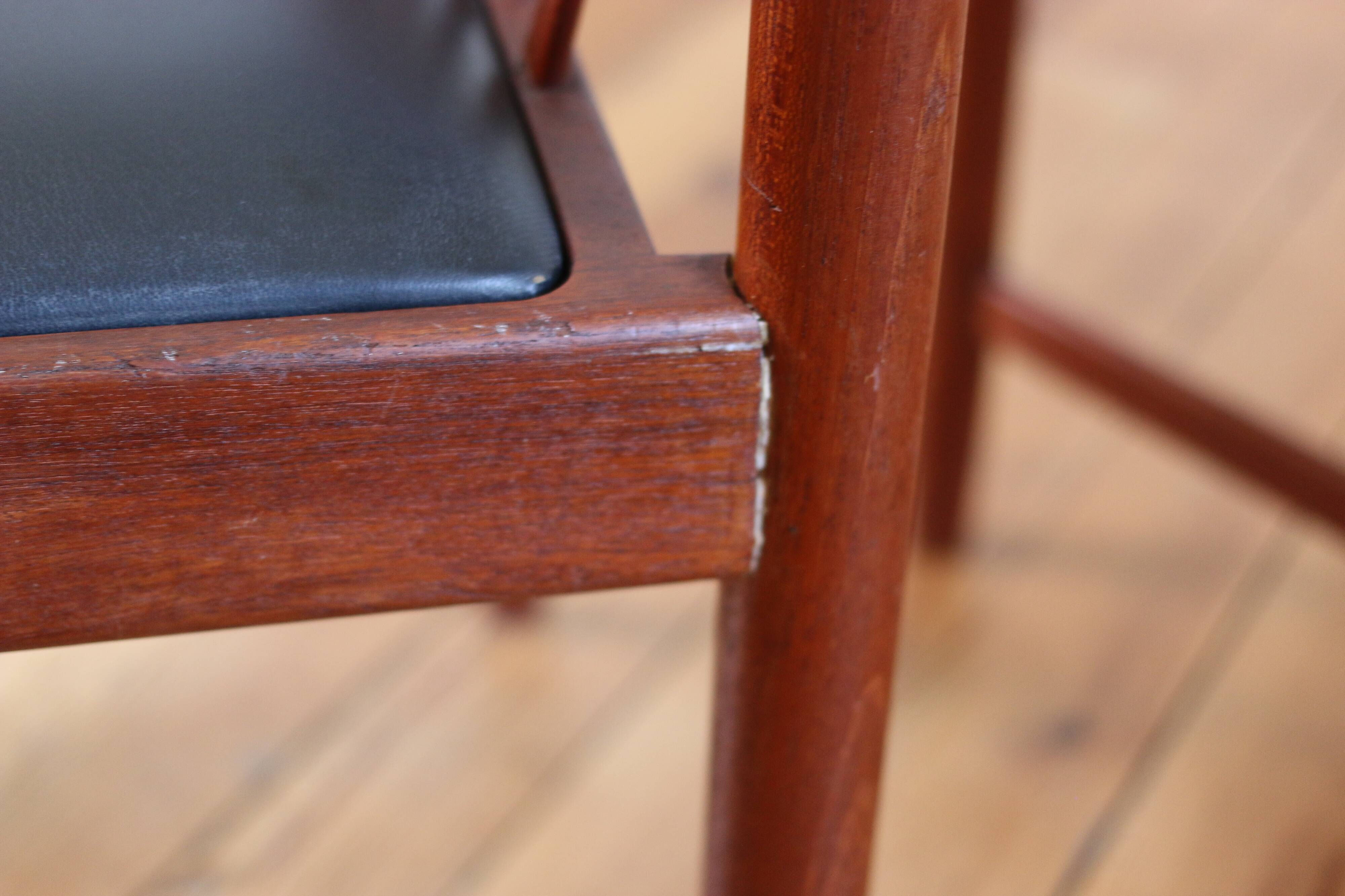 Set of 4 vintage Scandinavian teak Breox chairs, 1960