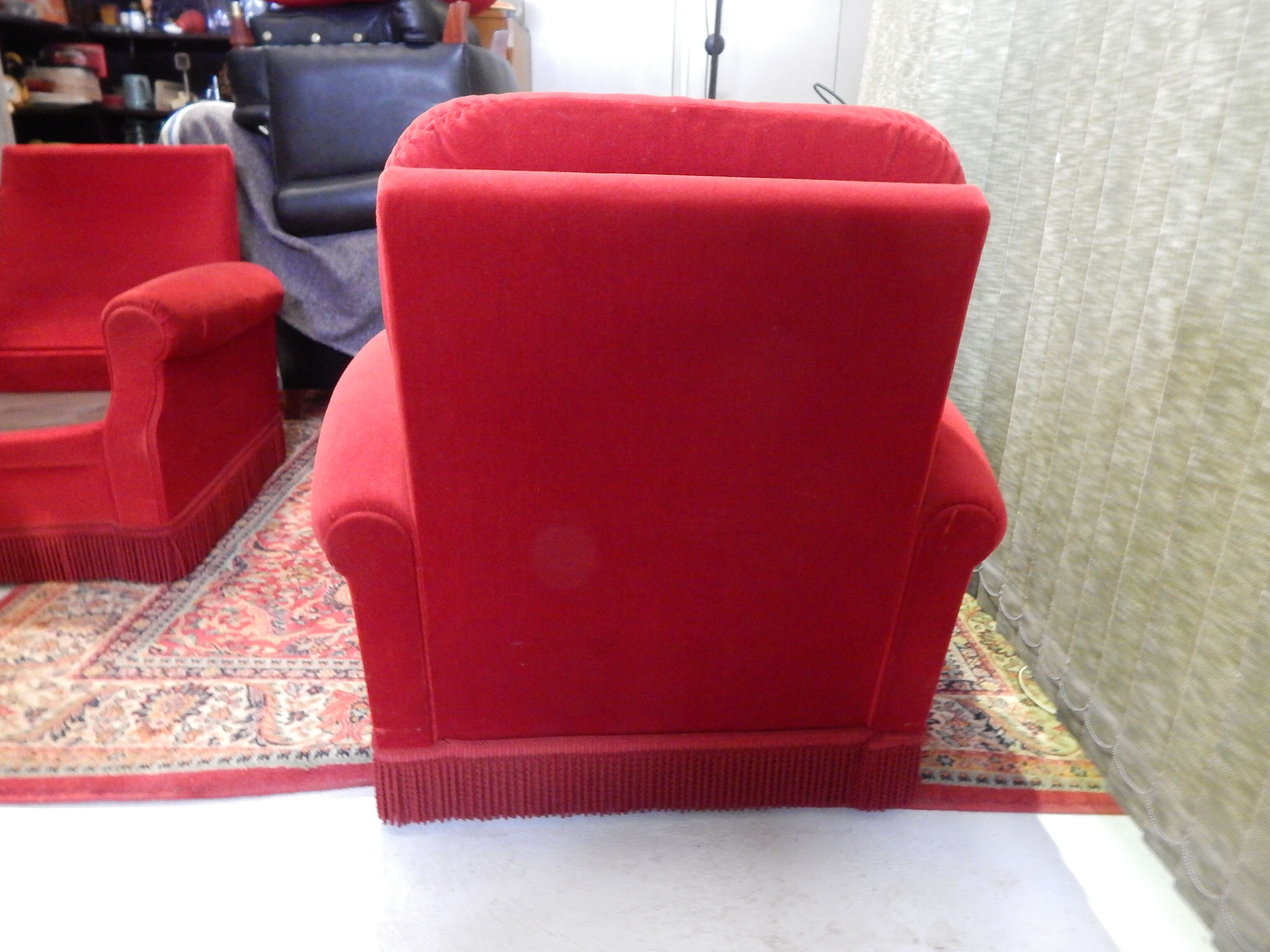 Vintage velvet club chair 50/60