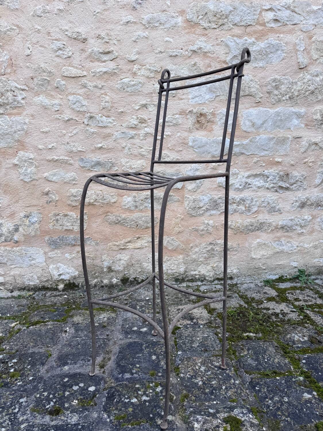 Set of handcrafted wrought iron chairs