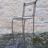 Ensemble de chaises en fer forgées artisanales