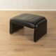 1980s cor armchair and ottoman in black leather