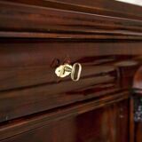 Biedermeier Mahogany Corner Cabinet, 1870