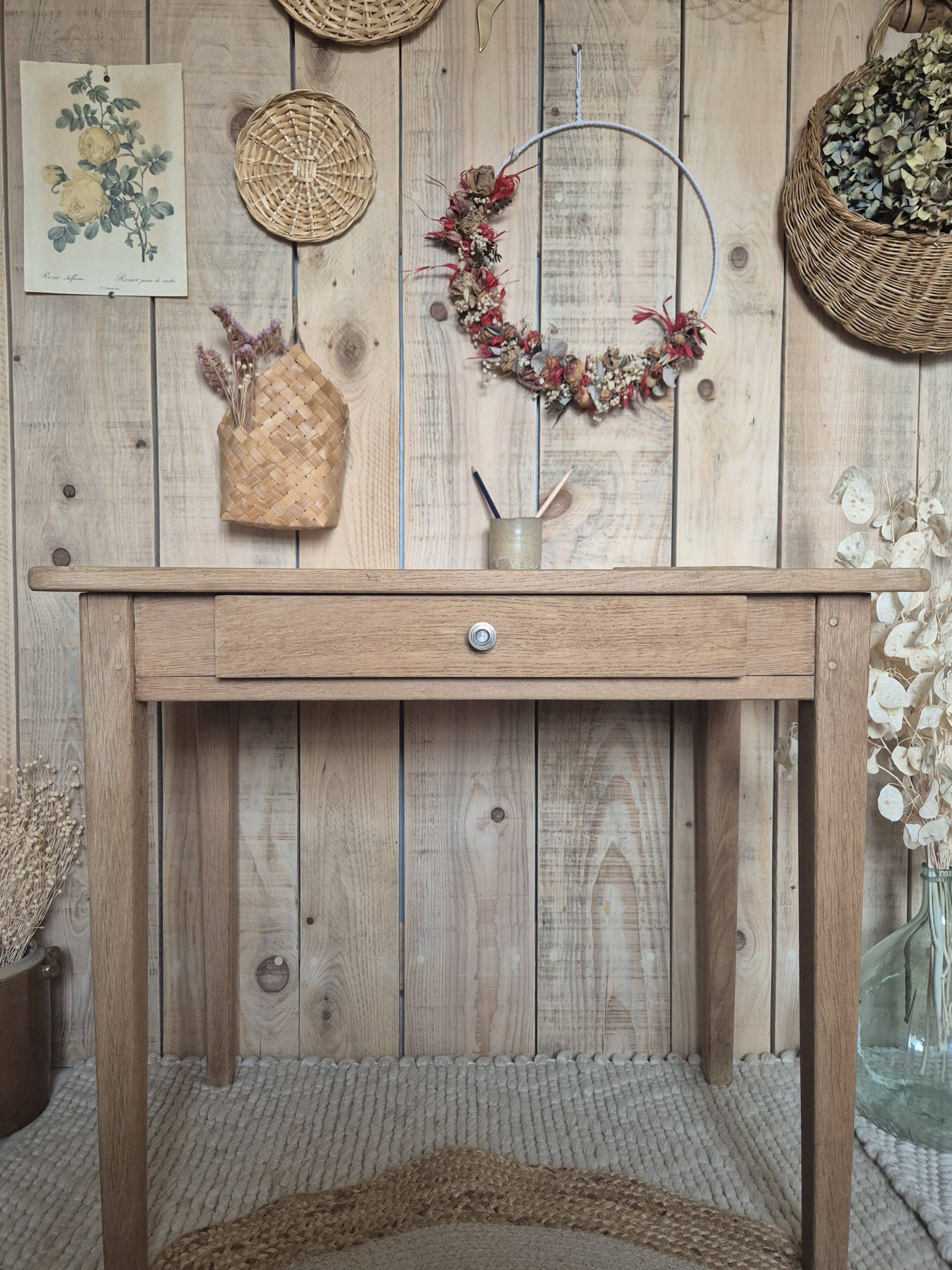 Small Oak Farmhouse Table - Desk or Console