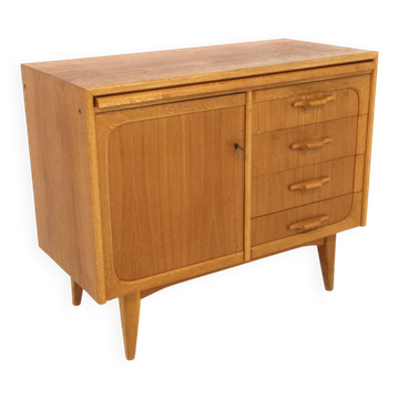 Scandinavian secretary in teak and oak, Sweden, 1950