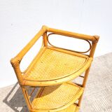 Rattan corner shelf