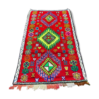 Berbere carpet butcherouite handmade cotton 135x235 cm