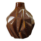 Vintage brown ceramic vase