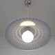 Vintage Trumpet Pendant Lamp Meblo Blue Plastic Hanging Light 1970's