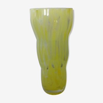 Vase en verre contemporain  style clichy