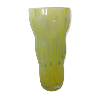 Vase en verre contemporain  style clichy