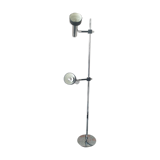 Vintage floor lamp silver-black, 1970