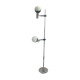 Vintage floor lamp silver-black, 1970