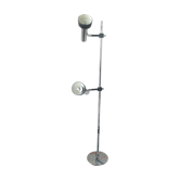 Vintage floor lamp silver-black, 1970