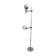 Vintage floor lamp silver-black, 1970