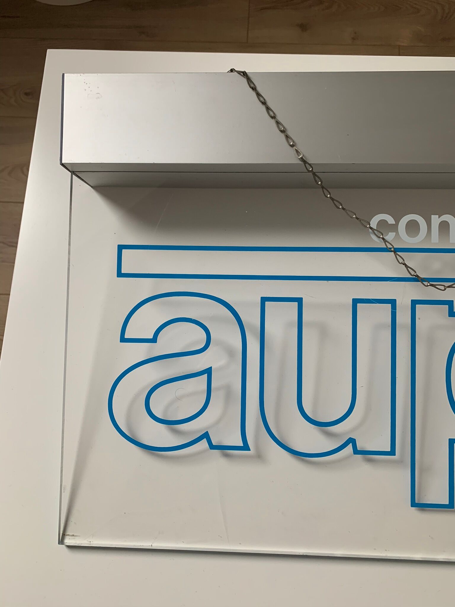 Illuminated vintage advertising sign