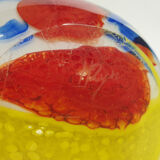Glass vase with cat figure, Murano, Italy 1960's
