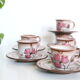 Set de 6 tasses et sous tasses Niderviller, vintage