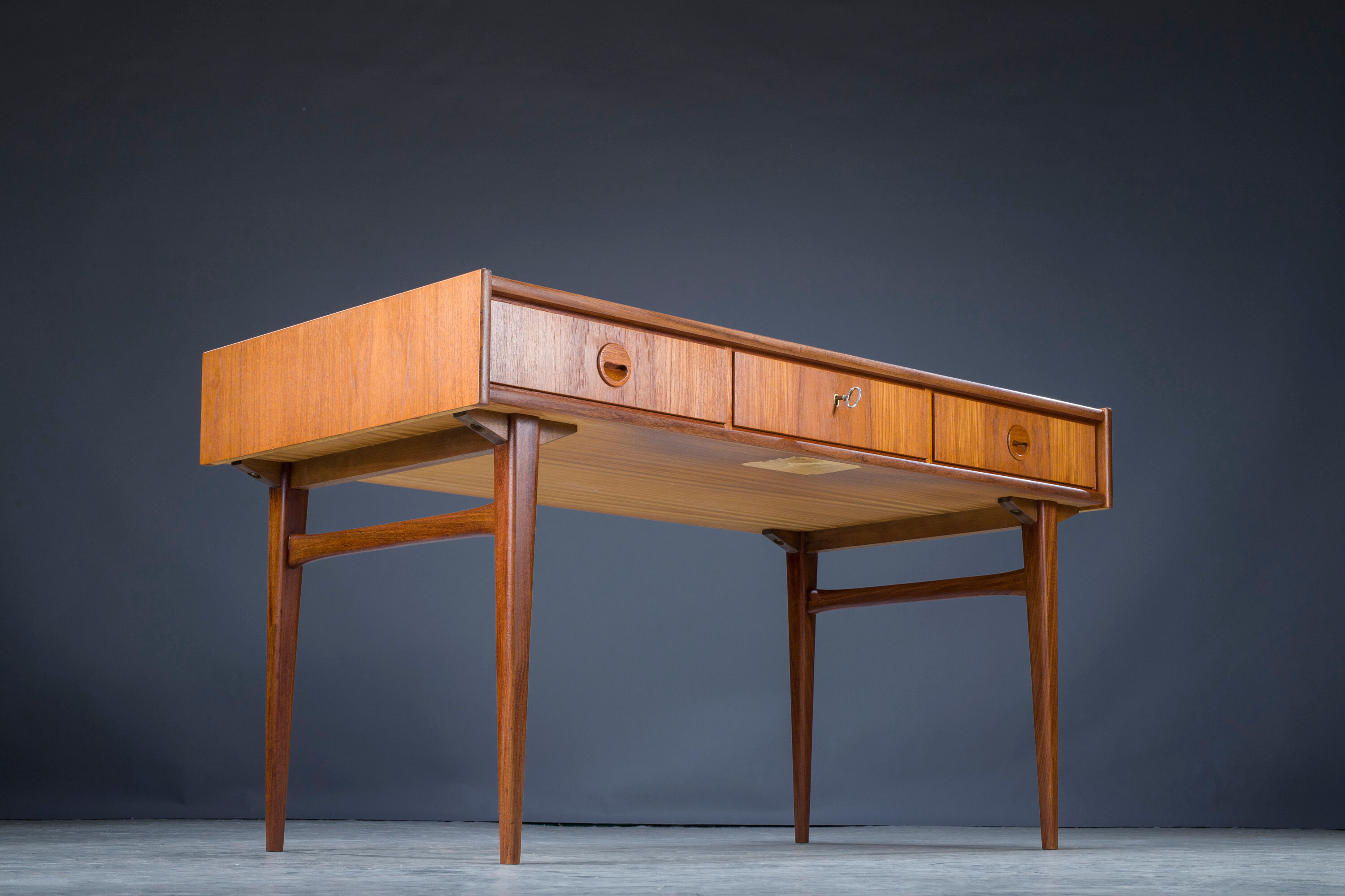 Mid-Century Teak Freestanding Desk from Bartels, 1960s