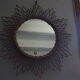 Vintage wicker sun mirror 58cm