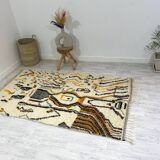 Handmade Moroccan Berber carpet 242 x 136 CM