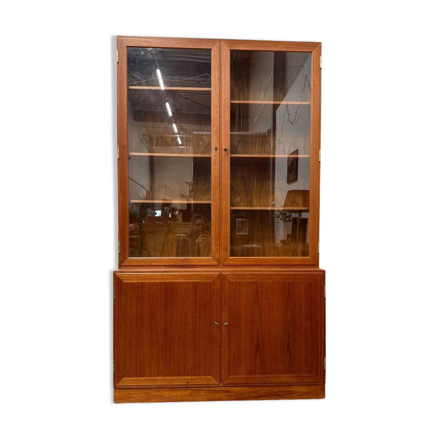 Scandinavian glass sideboard in teak